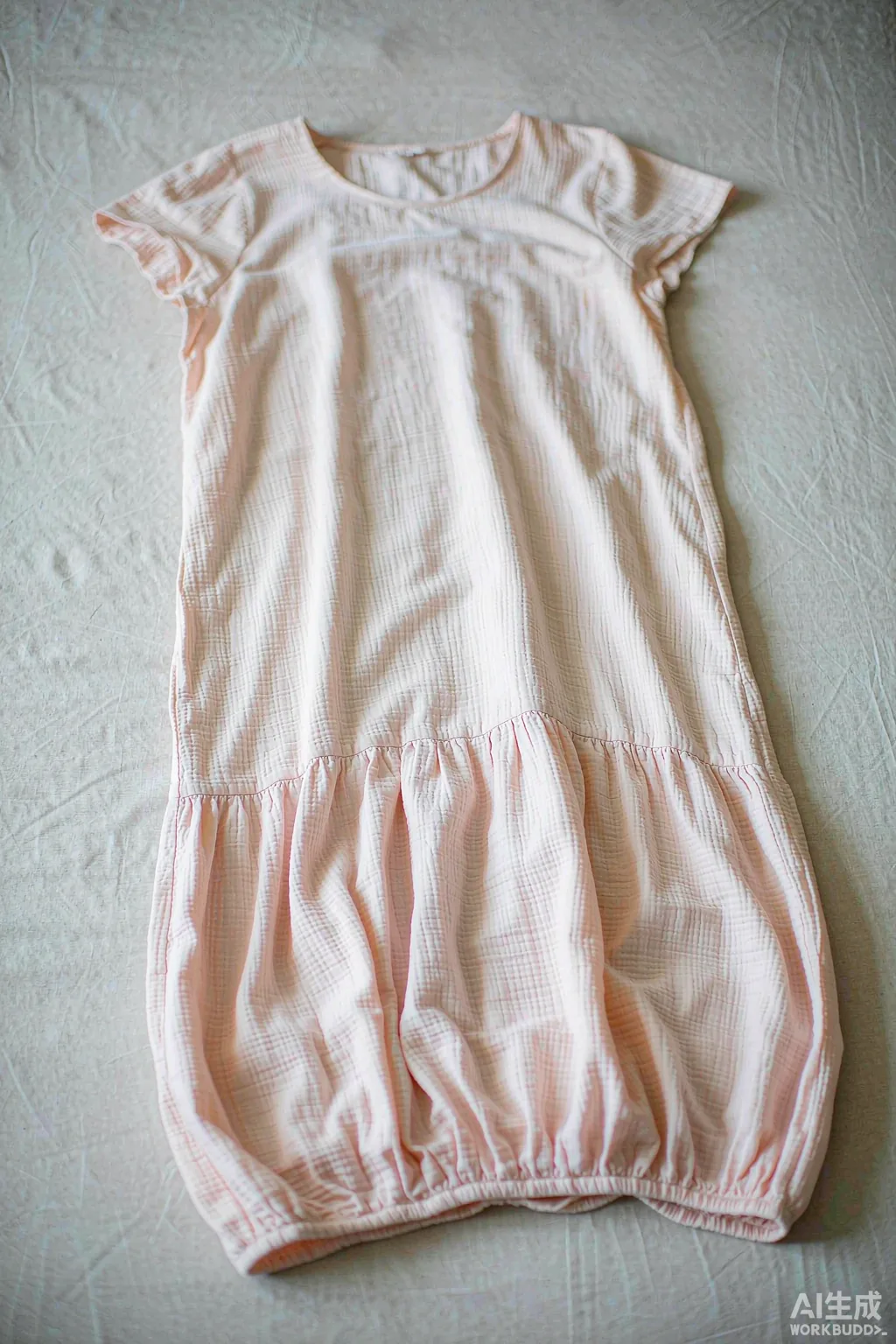 Soft cotton nightdress in a light neutral setting