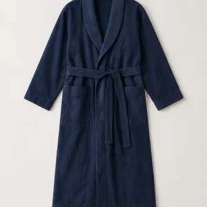 harbour cotton robe laid out flat