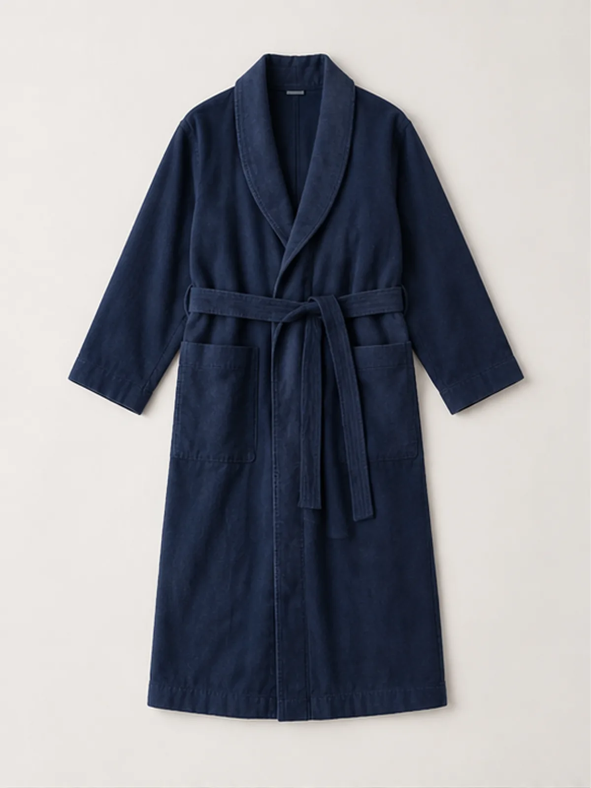 harbour cotton robe 1.webp harbour cotton robe laid out flat